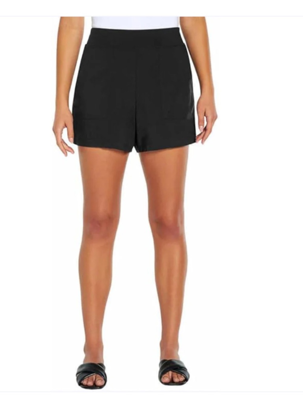WILDFOX | Black High-Waist Casual Shorts - Picture 3 of 11